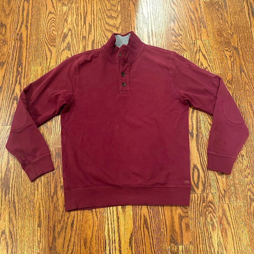 Brooks Brothers Burgundy Sweater Button Turtleneck